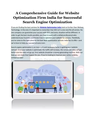 a comprehensive guide for website optimization
