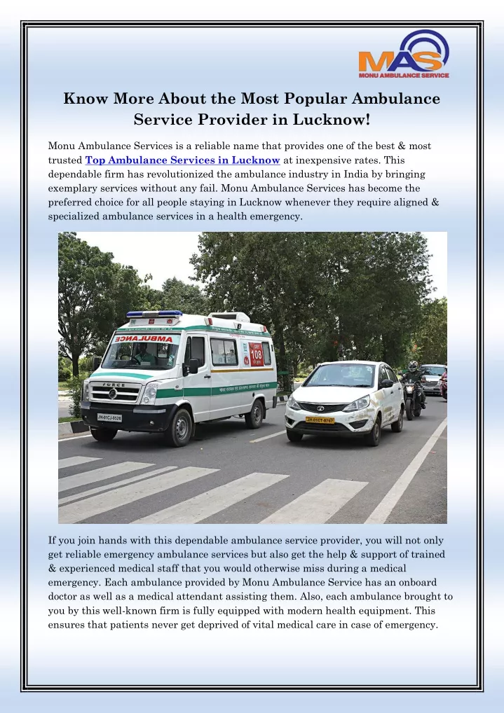 know more about the most popular ambulance