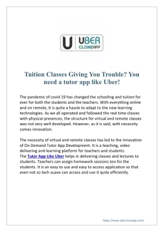 tuition classes giving you trouble you need