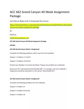 acc 662 grand canyon all week assignment package