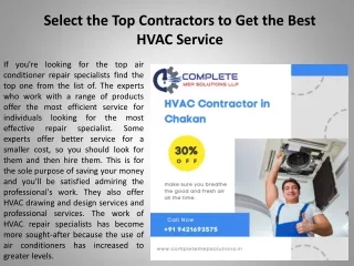 Select the Top Contractors to Get the Best HVAC Service