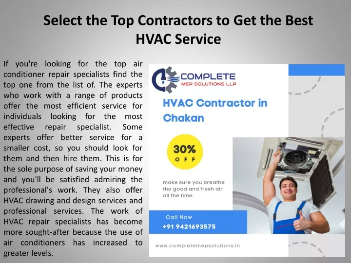 select the top contractors to get the best hvac