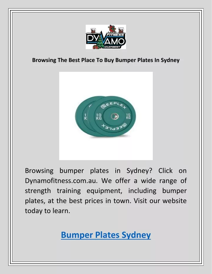 browsing the best place to buy bumper plates