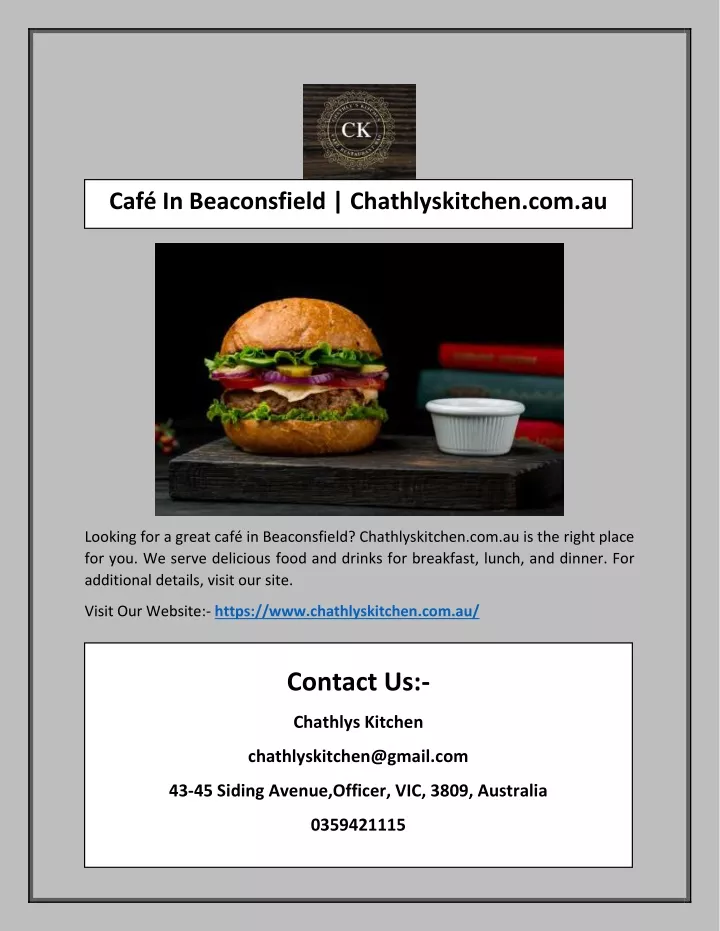 caf in beaconsfield chathlyskitchen com au