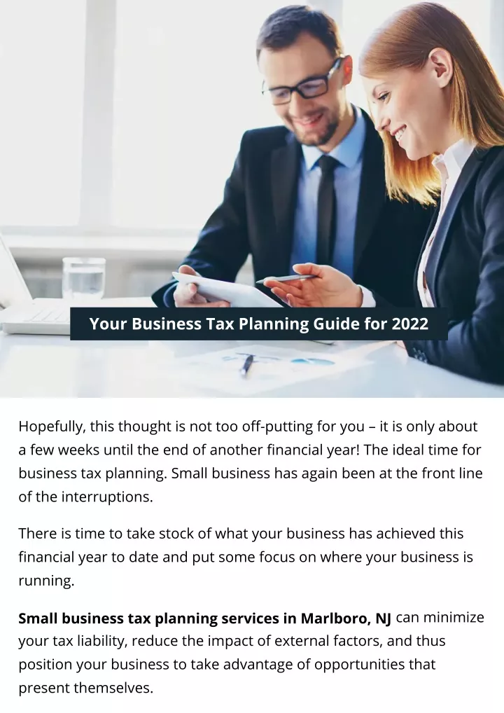 your business tax planning guide for 2022