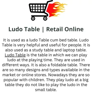Ludo Table -  Retail Online