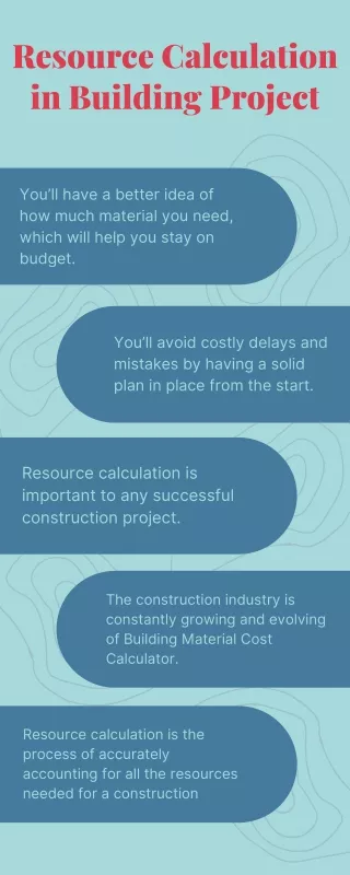 resource calculation in building project