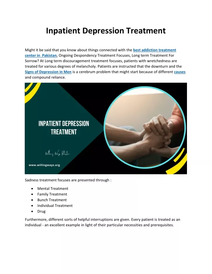 inpatient depression treatment