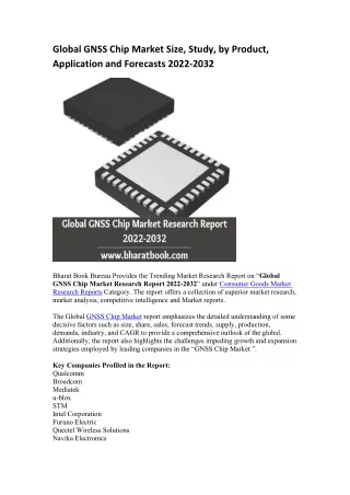 global gnss chip market size study by product