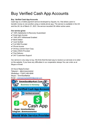 Buy Verified Cash App Accounts