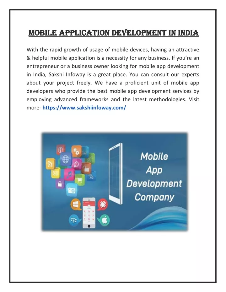 mobile application development in india mobile