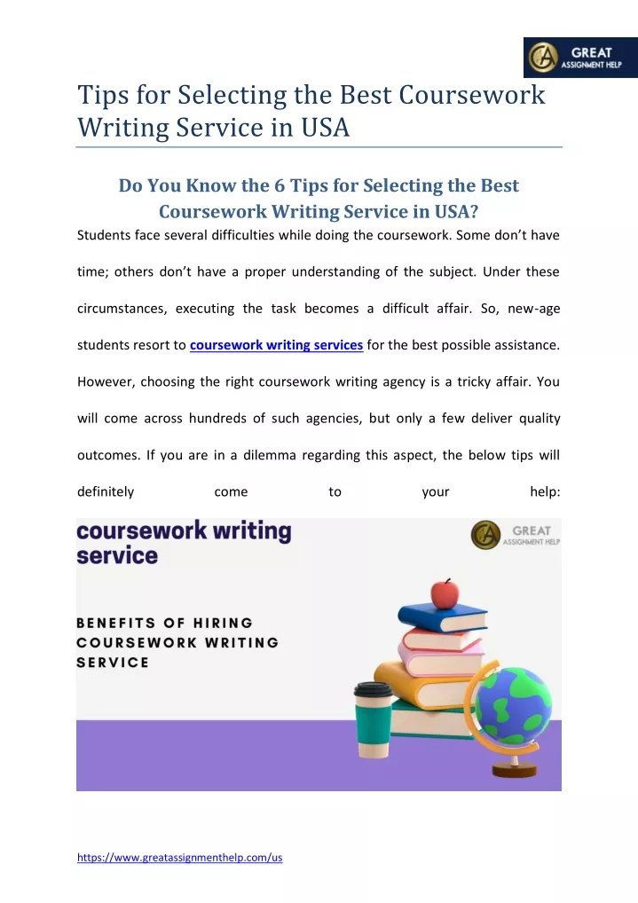 tips for selecting the best coursework writing