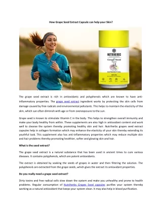 how grape seed extract capsule can help your skin