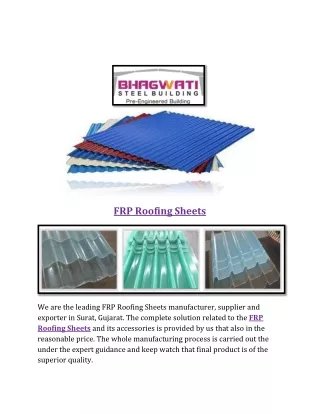 frp roofing sheets