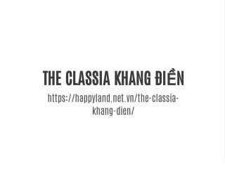 THE CLASSIA KHANG ĐIỀN