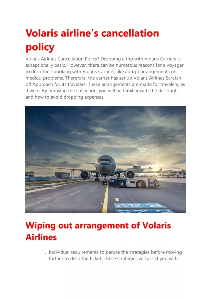 volaris airline s cancellation policy volaris