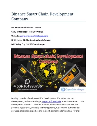 binance smart chain development company