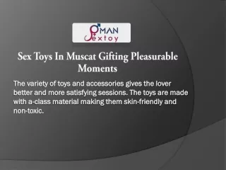Sex Toys In Muscat Gifting Pleasurable Moments