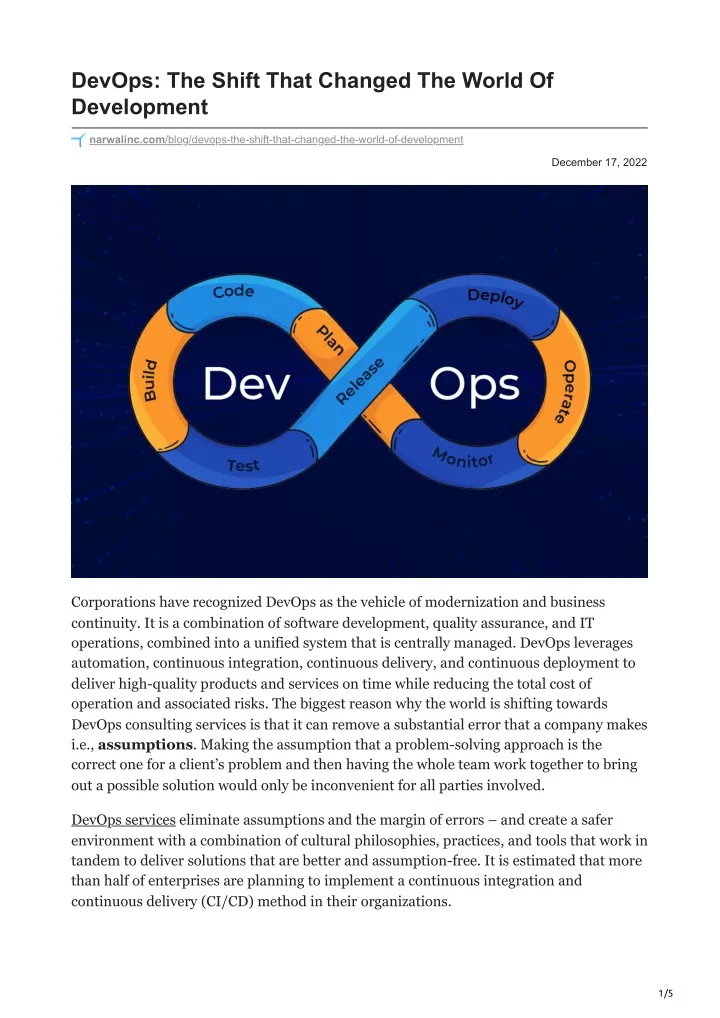 devops the shift that changed the world
