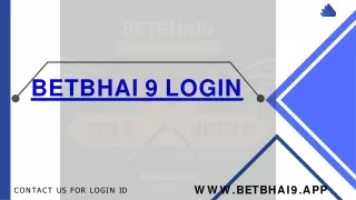 Betbhai 9 Login - Best Betting Site in India