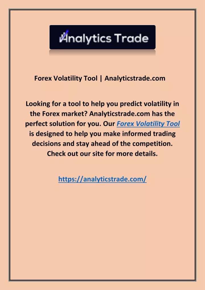 forex volatility tool analyticstrade com