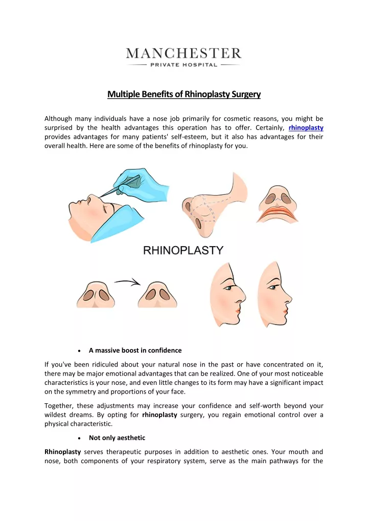 multiple benefits of rhinoplasty surgery