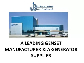 Top Generator Companies in UAE - Jubaili Bros