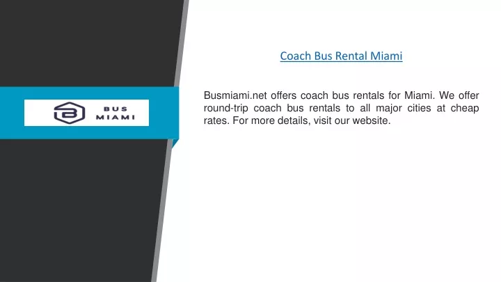 coach bus rental miami