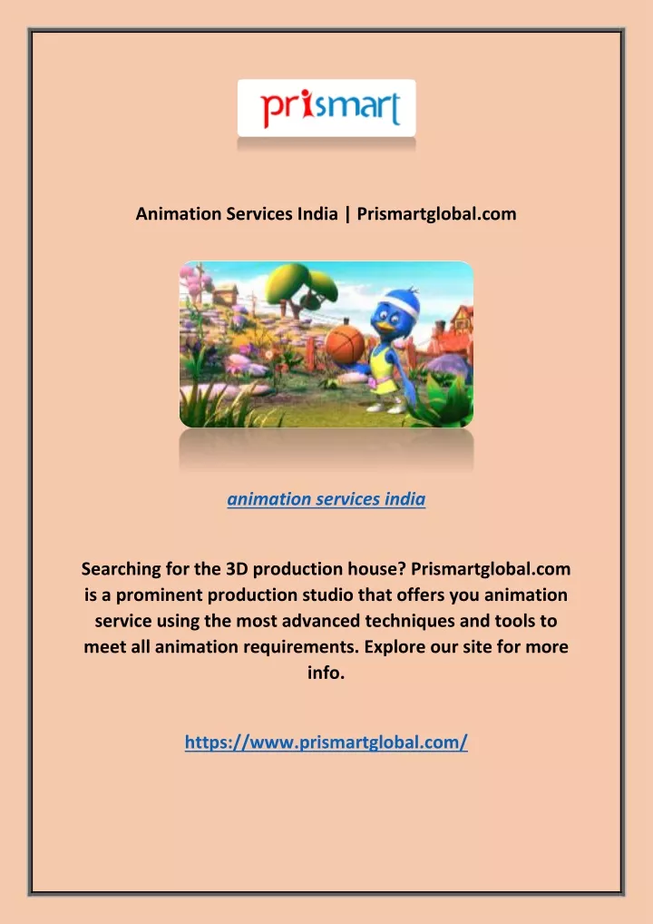 animation services india prismartglobal com