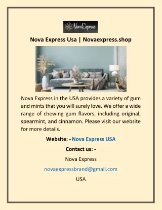 Nova Express Usa | Novaexpress.shop