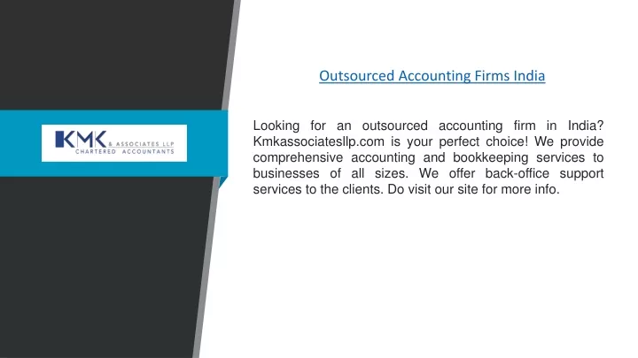 outsourced accounting firms india