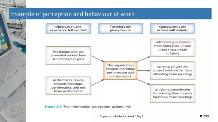 example of perception and behaviour at work