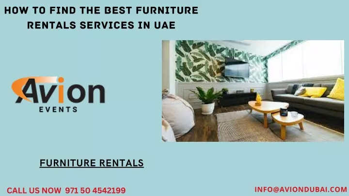 how to find the best furniture rentals services