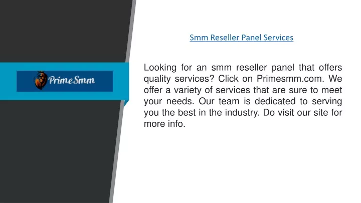 smm reseller panel services