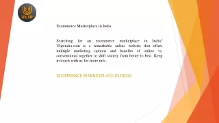 Ecommerce Marketplace in India  Ulipindia.com