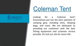 Coleman Tent  Emarinehub.com