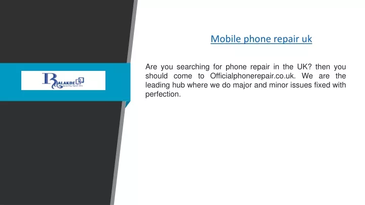 mobile phone repair uk