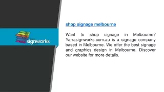 Shop Signage Melbourne   Yarrasignworks.com.au