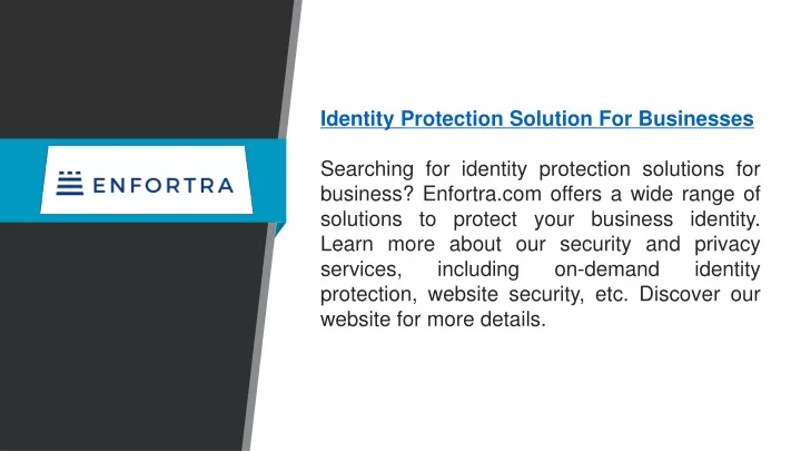 identity protection solution for businesses
