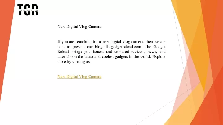 new digital vlog camera if you are searching