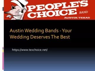 Austin Wedding Bands - Your Wedding Deserves The Best