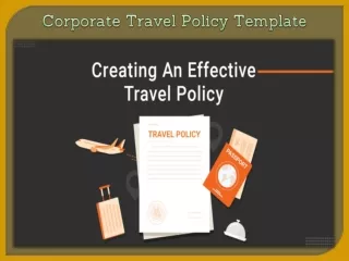 Corporate Travel Policy Template