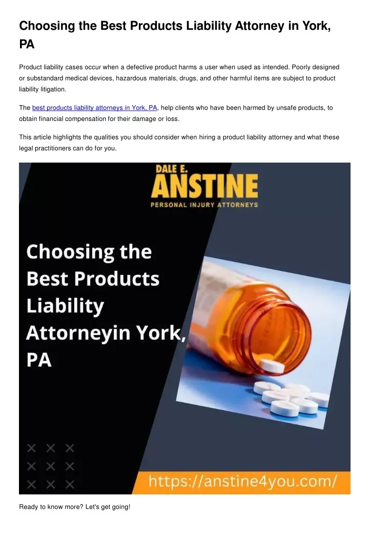 choosing the best products liability attorney