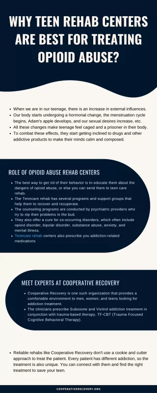 Why Teen Rehab Centers Are Best For Treating Opioid Abuse?