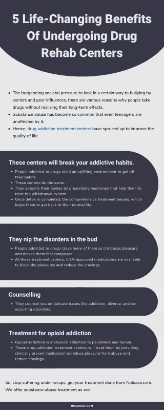 5 Life-Changing Benefits Of Undergoing Drug Rehab Centers