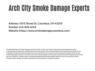 Arch City Smoke Damage Experts