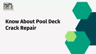 Know About Pool Deck Crack Repair