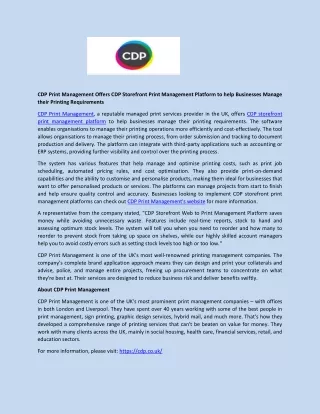 cdp print management offers cdp storefront print
