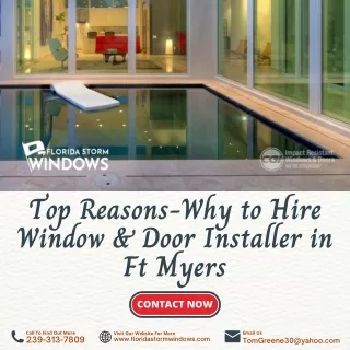 Top Reasons – Why to Hire Window and Door Installer in Ft Myers