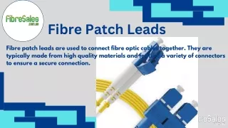 fibre patch leads - Fibresales